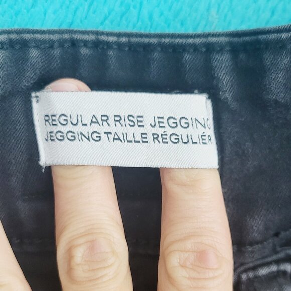 Jeaniologie Women's Black Cotton Blend Regular Rise Jegging Skinny Jean Size 12 - Picture 8 of 13